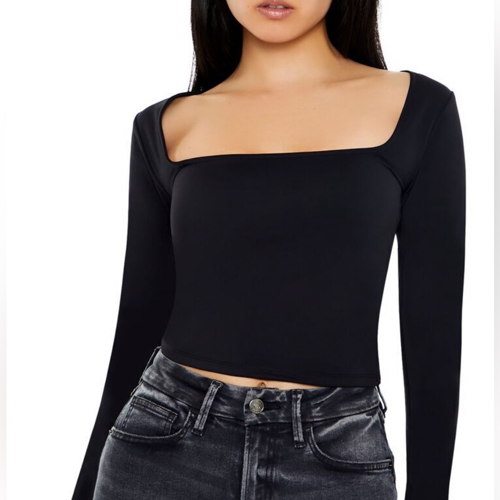 Forever 21 Sculpt Shape Square Neck Top